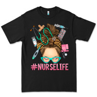 Black messy bun nurse life Premium Tee - RanaPortraitStore