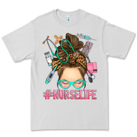 Dove Grey messy bun nurse life Premium Tee - RanaPortraitStore