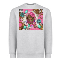 Heather Grey Cowboy Bunny Easter Tumbler Heavyweight Sweatshirt - BundleAndBundleShop