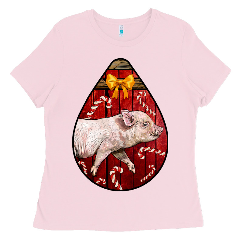 Christmas Pig Ladies Tee by LillyAllenDesigns | Teevron