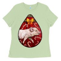 Matcha christmas pig Ladies Tee - LillyAllenDesigns