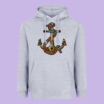Western Anchor Heavyweight Hoodie Designed By Racoondesign