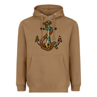 Toasted Coconut western anchor Heavyweight Hoodie - RacoonDesign