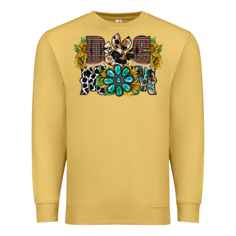 Dog Mom Western Premium Sweatshirt by RacoonDesign | Teevron
