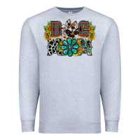 Heather Grey dog mom western Premium Sweatshirt - RacoonDesign