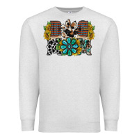 Oatmeal Heather dog mom western Premium Sweatshirt - RacoonDesign