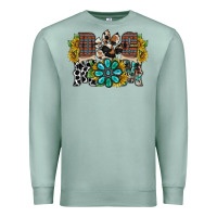Seafoam dog mom western Premium Sweatshirt - RacoonDesign