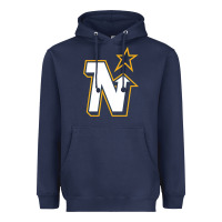 Navy vintage minnesota hockey   retro north stars Heavyweight Hoodie - lanVoArt