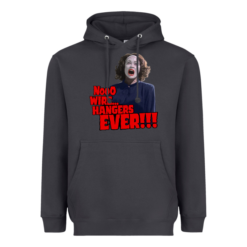 Nooo Wire Hangers.. Ever!!! Vintage Mommie Dearest Quote Print Heavyweight Hoodie by lanVoArt | Teevron