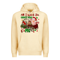 Pina Colada all i want for christmas is a pig Premium Hoodie - FaDigitalArtStudio