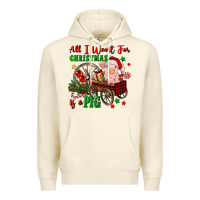 Sandshell all i want for christmas is a pig Premium Hoodie - FaDigitalArtStudio
