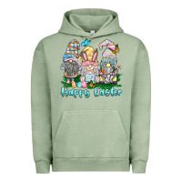 Pigment Oil Green happy easter gnome Urban Hoodie - BarkalooDesign