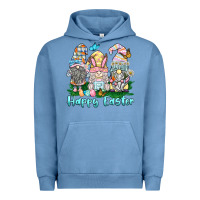 Pigment Pebble Blue happy easter gnome Urban Hoodie - BarkalooDesign