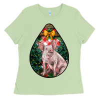 Matcha christmas pig Ladies Tee - LillyAllenDesigns