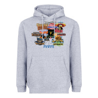 Heather Grey cedar point roller coaster  designer Heavyweight Hoodie - lanVoArt