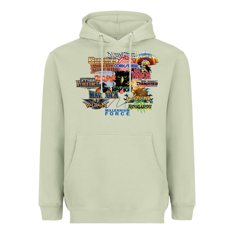 Cedar Point Roller Coaster  Designer Heavyweight Hoodie by lanVoArt | Teevron
