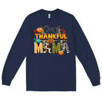Navy one thankful mama Long Sleeve Tee - CowGirlArtShop