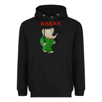 Black babar the elephant Heavyweight Hoodie - lanVoArt