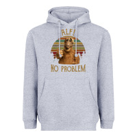 Heather Grey alf alien no problem vintage Heavyweight Hoodie - lanVoArt