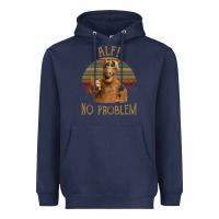 Navy alf alien no problem vintage Heavyweight Hoodie - lanVoArt