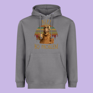 Alf Alien No Problem Vintage Heavyweight Hoodie Designed By Lanvoart