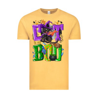 Vintage Mustard My cat is my boo Halloween Vintage Tee - NancyCooperArtShop