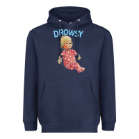 Navy drowsy doll Heavyweight Hoodie - lanVoArt