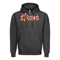 Charcoal Heather joshua strong Zipper Hoodie - CowhideDigitalArt