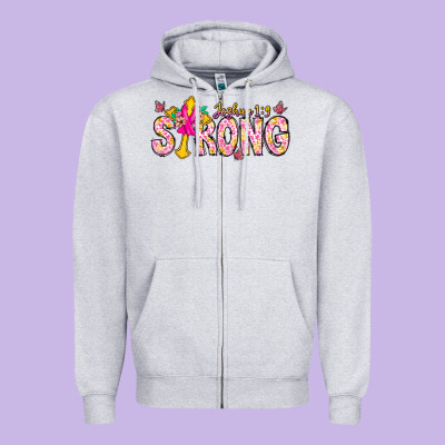 Joshua Strong Zipper Hoodie Designed By Cowhidedigitalart
