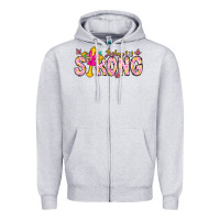 Heather Grey joshua strong Zipper Hoodie - CowhideDigitalArt