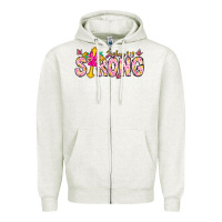Oatmeal Heather joshua strong Zipper Hoodie - CowhideDigitalArt