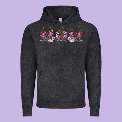 Wild Flowers Vintage Hoodie Designed By Tumblerdesignbyshophia