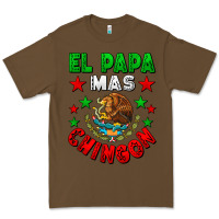 Cacao El Papa Mas Chingon Mexican Flag Premium Tee - LillyAllenDesigns