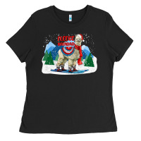 Black fleece navidad alpaca mountains Ladies Tee - LillyAllenDesigns