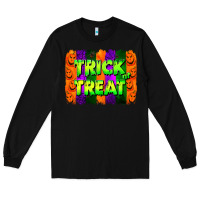Black trick or treat brushstroke Long Sleeve Tee - Jasminsmagicworld