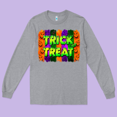 Trick Or Treat Brushstroke Long Sleeve Tee Designed By Jasminsmagicworld
