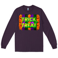 Plum trick or treat brushstroke Long Sleeve Tee - Jasminsmagicworld