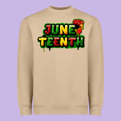 Juneteenth Heavyweight Sweatshirt Designed By Fadigitalartstudio