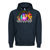 Navy 1St Grade Zipper Hoodie - CowhideDigitalArt