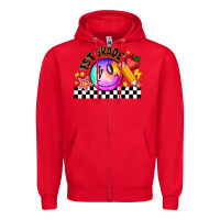 Red 1St Grade Zipper Hoodie - CowhideDigitalArt