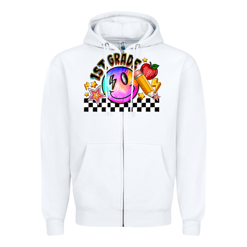 1st Grade Zipper Hoodie by CowhideDigitalArt | Teevron