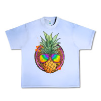 Grape Ice pineapple and glasses Urban Heavy Tee - JahusDesignShop