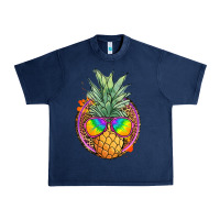 Navy pineapple and glasses Urban Heavy Tee - JahusDesignShop
