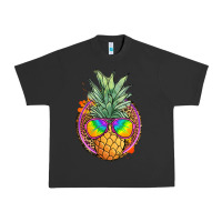 Pigment Black pineapple and glasses Urban Heavy Tee - JahusDesignShop