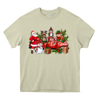 Mossy Santa Snowman Reindeer Penguin Elf Christmas Truck Heavy Core Tee - BundleAndBundleShop