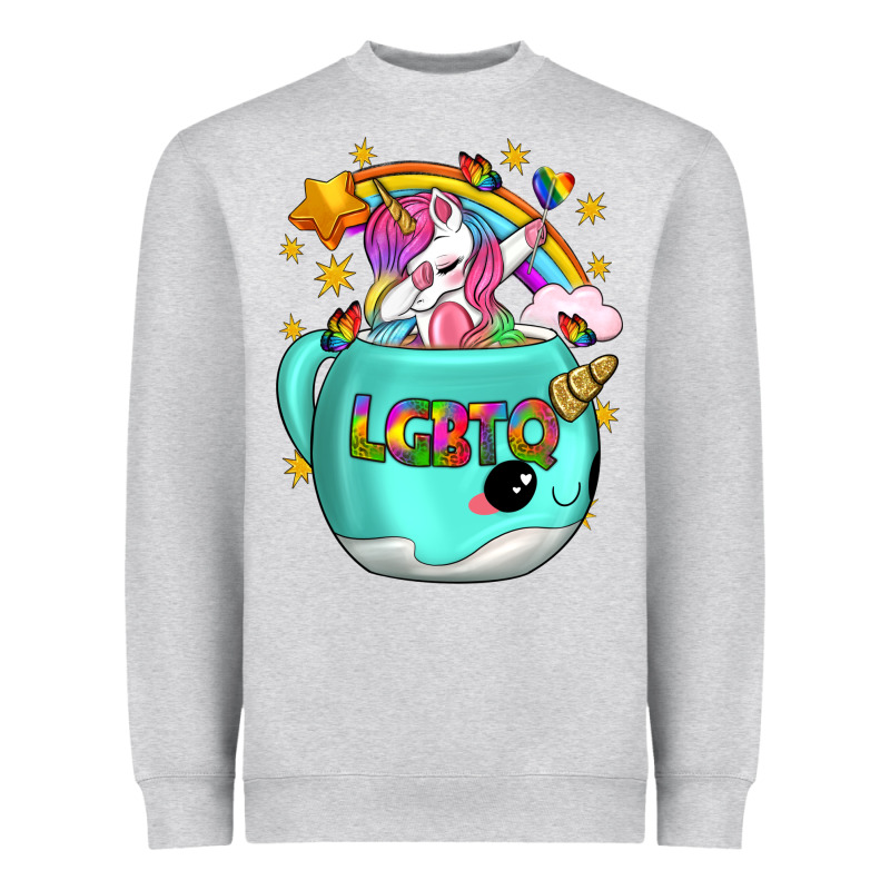 Lgbtq Unicorn And Narwhal Mug Heavyweight Sweatshirt by BundleAndBundleShop | Teevron
