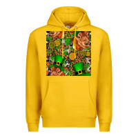 Lemon st patricks  cow with candy Premium Hoodie - FaDigitalArtStudio