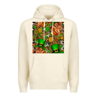Sandshell st patricks  cow with candy Premium Hoodie - FaDigitalArtStudio