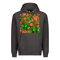 Smoke st patricks  cow with candy Premium Hoodie - FaDigitalArtStudio