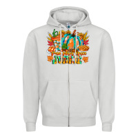 Dove Grey Pumpkin Spice Junkie Zipper Hoodie - CowhideDigitalArt